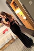 Dress fit perfectly! A little long, but 3-4 inch heels fixed that. I wore this to a black tie-optional wedding and got tons of compliments! The back was beautiful! I will be wearing this again when I get the opportunity. - Brooke K.