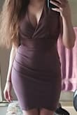 I needed a dress for a wedding. I ordered a small and an xsmall, because I wasn't sure what size I needed. I tried on the xsmall first and didn't even bother opening the small. The xsmall fits fine except for in the chest area of the dress. I'm petite, and it's probably made for people with a longer torso. It gapes a little around my chest, so you can see my bra. My mom used a safety pin on the dress at the back of my neck, which fixed the issue. Will just have to wear my hair down - Hayley J.
