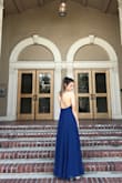 This dress is so simple, yet so elegant and comfortable. The straps on the back of the dress give it a sexy, classy vibe. It's a plus the straps are adjustable. I wore this dress to a wedding and paired it with grey heels and put my hair in a ponytail to show off the back. The dress was pretty long on me so I had to get it hemmed, but the rest of the dress fit my body perfectly. - Danielle