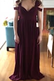 I love the dress, it has a bit too much cleavage, but I think I can get some fabric to cover it. - Katie K.