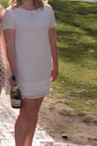 I needed a white dress for graduation and this one was perfect. It fit exactly as it said it would. It was lightweight and comfortable on a hot day. The material is rather thin but with nude undergarments you can't tell. Only complaint is that it wrinkles fairly easily! - Kate S.