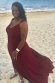 This is dress is my favorite! It fits perfectly, it flows beautifully, and the color is gorgeous. I wore this dress to my friend's beachfront wedding and it was a hit. - Sherita C.
