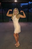 No stretch at all, wore a strapless bra and spanx would buy again. I think it looked nice on me - Lexie R.