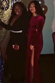 I ordered an XS and everything fit perfectly expect the sleeves were a little tight but it wasn't bad. I got tons of compliments at my Prom  for it! The velvet is nice and sparkles in the light! Recommend this! - Melody S.