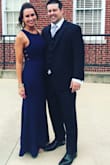 All I had to do was get this hemmed an inch because their dresses tend to run long for me.  Elegant and the color is gorgeous!! - Sarabeth S.