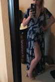 Fits great! Feels awesome beautiful color goes with every occasion :) it's a little long but is perfect with heels! - Katherine S.