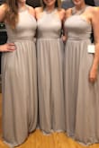 Ordered these for my bridesmaids and we loved them! Ordered sizes XS-M and they all fit true to size! They are a little long and will need to be hemmed, but other than that they fit perfectly! They looked great on everyone - different body shapes and heights. - Kayla A.