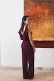 First of all, I was skeptical about the sizing but I decided to order the usual size. I am really short so I had to get the jumpsuit tailored because the ends were too long even with heels. Other than that I think it fits really nice. I got so many compliments when I wore it. - Guissell C.