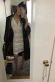 This dress looks absolutely beautiful when you take it out of the package. The lace is a little tight and doesn't give at all but it fit perfectly for me. The top of the dress was a little big but was able to be fixed by tightening the straps. Can't wait to wear it to graduation. - Jess P.
