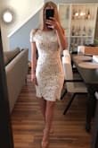 This dress is even more beautiful in person. Fits like a glove, and the length is perfect on me! Not too short, but not too long. Love! - Alyssa B.