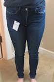 I love these jeans however, they definitely run large. I ordered a 28 and they are very stretchy. I'm worried that after wearing them all day they'll start to sag, therefore I need to exchange for a smaller size. I'd recommend to order 1 size smaller than your normal size when ordering. Otherwise, they're great jeans! A little darker than the picture but I love the cactus detail on the back pocket and they feel like good quality denim. - Sarah D.
