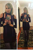 Hello everyone. 
I just love this burgundy mini dress. Feels and looks great. I bought XS and fits perfect. Great for evening night out!!! - Sylwia