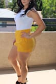 Love this as a basic piece. Goes well with any type of bottoms , casual or more dressed up looks. The material isn't thin which I love and didn't stretch out when I washed it. - Vanessa S.