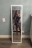 This is a beautiful dress and although it runs a little large, the dress looks great and wouldn't change the size. 

The colors are beautiful and looking forward to wearing it over and over again! 

Can be dressed up with heels or down too depending on the occasion. - Monica R.