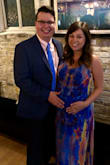 This dress is amazing! So beautiful- wore it to a wedding and received nonstop compliments. I am 5'5 and it was perfect with 3 inch heels. I wore this dress 28 weeks pregnant and 180 lbs- extra large fit with a little room to spare and I would normally be a large when not pregnant :) - Morgan Z.