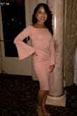 I love this dress and so did everyone else. Haha. The material is great and form fitting. Even though it is off the shoulder it was comfortable. I would definitely recommend it. - Sharilyn P.