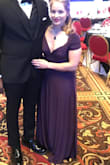 The color is beautiful... a deep purple, just like the picture. The fabric is soft and comfortable. The length was perfect for me. I revived many compliments! - Christina R.