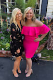 The dress was a bit tight, but I do have large hips so I got a size larger than I normally would. Nonetheless I got many many compliments on the dress and the color was beautiful! - Alana S.