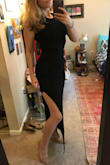 I just got this dress in the mail today. It fits perfectly!! It is so sexy, without being exposing. I sent a picture to my boyfriend and he can't wait to take me out on date night. I feel really confident and would highly recommend! - Phoebe D.
