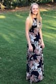 I wore this to an outdoor wedding with ~3 inch heels and it fit great and was a good length. - Emily B.