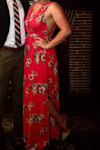 When I saw this dress online I knew I had to have it despite the poor reviews. Based on the reviews I did decide to size down to a small (I would normally be a medium to large depending on the dress). When I got the dress I understood what people were saying about the top being very large but I was able to make it work with a lot of fashion tape! I wore it to two weddings and got many compliments. It's very comfortable and shows off your sexy back! Another minus is it was very long but I'm not about the tailoring life so I just wore some heels and was careful to gather the material when I walked. Definitely a weirdly made dress but I'm so glad I bought it. Just get yourself some fashion tape and you'll be solid. - Sarah M.