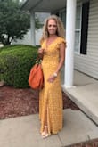 I did have it hemmed 2 inches to accommodate my 4 inch wedges. Small price to pay for how I felt in this lovely dress. I don't normally wear dresses nor do I wear a lot of print. So this encompassed two things I don't practice but worked well and I felt beautiful! - Shaunell M.