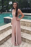 This dress was so elegant and just simple enough for my prom!! I did have to get the straps taken in a bit because they were a little loose on me, for I am smaller in the chest, but I absolutely love this dress and would buy one in every color if I could! - Abby S.