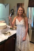 I got so many compliments on this dress! I wore it to my bridal shower and it was perfect!! It was long enough so it looked classy and stylish! I paired It with some Lulus heels and the outfit was perfect! It did run a little big in the chest part but it wasn't an issue. - Kourtney M.