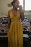 I absolutely love this dress. It fits me beautifully and the color is perfect. It was my first time ordering from Lulus and I was nervous but now I can't wait to order more! Definitely a summer must have. 

Also, I am 5'3" and weigh between 135-140 most of the time. I was 141 when taking this picture. I got the size small. just remember that we all wear our weight differently so yes, 141 may sound large but I'm a lot of muscle. - Nadia G.