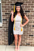 I ordered a small and it fit perfectly. I wore this for my graduation and got so many compliments! - Robin H.