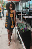 I wore this dress for one of my graduation events and it was perfect! It is really cute, falls at the perfect length and feels comfortable. It is true to size and other than needing help zipping it up in the back, it is perfect. - Kyla S.