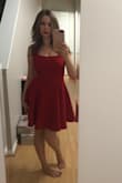 Must buy. Flattering breasts and slimming waist. Shows off sexy legs. - Jennifer G.