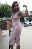 The dress fit seamlessly to my petite frame. I was worried about the front not being proportionally to my chest size but this was no issue. Beautiful color as well. - Charity L.