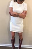 This dress is perfect! Great fit! It is a little in the short side I ordered a small but I think the medium would be too big everywhere else. All in all a great dress! - Lensey J.