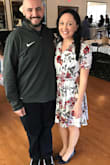 This dress is adorable. It's exactly as pictured. The material is great- not too thin or thick. I am either a small or medium in Lulus dresses and I ordered a medium. The belt allows you to tighten it a bit. Loved it. - Emily C.