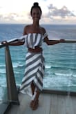 I bought both the top and skirt to wear to my trip to Mexico and I absolutely love it! It fits great and is super comfortable to wear. I also received many compliments! - Lindsey D.