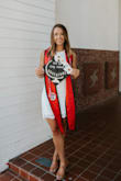 I ordered two dresses originally to decide which one would work best for me and I fell in love with this dress! I wore it for my graduation and received a ton of compliments on it! It was perfect in length and easy to walk around in for the day. - Melissa J.