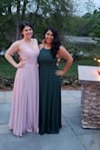 I ordered this dress for a May Wedding and I absolutely LOVED it! The fit was fantastic, the flow was fun and the compliments were endless. I would recommend a statement earring and sideswept hair for this look. Also if you have a large chest like me, a strapless, backless "U" bra will work to keep the girls up because the straps in the back can be adjusted to hold everything in place. - Jessica P.