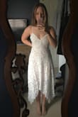 This dress is ADORABLE! The only thing is it runs big. I am faithfully a size small in Lulus dresses, and even an extra small was still a little big. I ended up taking the dress to a tailor, and they took the sides in a little (nothing crazy). Very worth the purchase! It's for my bridal shower, and I'm really excited! - Michelle F.