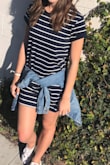 Love this dress! The fabric is so soft and it hangs just right. It's a little short, especially when I raise my hands. I won't wear it to work or school, but great to hang out with friends or run errands. I will wear shorts or something underneath though, just in case. - Jordan D.
