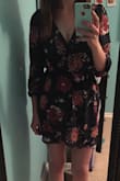 I felt very feminine wearing this dress. The waist line sits perfectly and the v-neck is enhancing while still elegant. The fabric has a good lining with a very light and breezy fabric over top. I felt super comfy wearing it. - Shyla F.