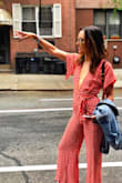 I got SO many compliments on this jumpsuit - it's perfection! So much so that I ordered the exact same one in a mustard colored stripe pattern for my best friend's birthday brunch. - Alexandra B.