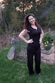 This jumpsuit is perfect. The fit is great, I had to hem about an inch and a half and wear with heels. Material is high quality, construction is spot on. I'm always hesitant ordering online but this did not disappoint. - Sarah R.