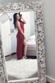 I have this one in the light color so when I saw the red one come out I HAD to buy it! Such a comfy everyday maxi dress but it's super hot! I'm not that tall but the length is pretty good to wear it with some sandals & wedges! The material is perfect for the summer! Seriously going to end up buying all the colors. - Danna C.
