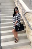 Such a fun simple dress to wear! It's a little baggy but don't go down on size because the arms runs small, the small fit perfect! Love the sleeve details. - Danna C.