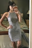 This dress fit exactly how I thought it would! It runs a little small but for me I liked that bc I usually fit an extra small. There's still lots of room to move bc of the slit at the back!
The material is also a nice silky quality. I would definitely order from here again :) - Celina M.