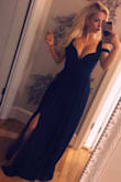 I love this dress, going back and forth on whether I should keep it though. I need to have the straps shortened which is odd because I'm a 34D. So be aware you may or my not have to have some alterations to make it fit you perfectly. Otherwise it's really beautiful. For reference this is a size small. - Sheena G.