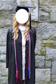 I absolutely loved this dress! I purchased it for my college graduation. It fits perfectly and is a good length. I am very pale--much more so than the model--and was worried that the color would make me look washed out, but with a little bit of makeup it was not a problem at all. The dress also worked very well with my graduation robe and cape. I've attached a picture of it with the cape on so you can see how it looks all together. I like it well enough that I might end up wearing it to a wedding I'm going to in June. I would definitely recommend this dress to a friend! - Carly O.
