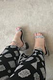 I love these shoes! Perfect to wear with skinny jeans and a bodysuit for a night out! I have skinny-ish feet and they are perfect, so I think they may be a little uncomfortable if you had wider feet especially near the toes. - Jamie G.
