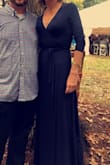 Back in October I was searching for an October outdoor wedding guest dress. Lulus came up in my google search and I took a chance and ordered this dress. Perfection! The fit was flattering and the material has plenty of stretch and movement...not hot or too thin. I received so many compliments! Being a wrap dress I was able to adjust the fit up top so my bra wasn't seen. Small bust...A cup. Would look great with some cleavage! - Tara B.